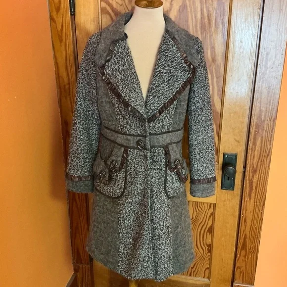 Vintage Y2K shabby chic boho sweater coat - Picture 5 of 11